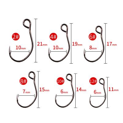 China High quality lake sea factory saltwater tackle set tackle single copper seek carp hooks mini carbon steel worm hook for sale