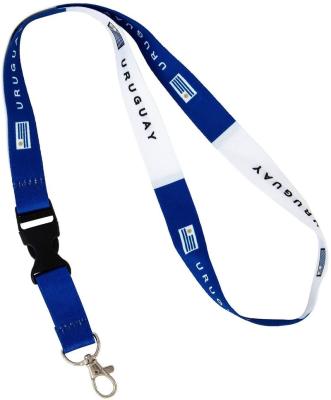 China Decoration Wholesale OEM Sublimation Polyester Neck Lanyard With Uruguay Flag Color for sale