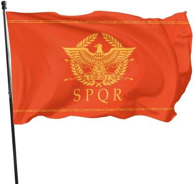 China SPQR FLYING Commemorate Roman Empire Senator and Inhabitants of Rome Flag, 3x5 feet, 100% polyester, grommets for easy hanging for sale