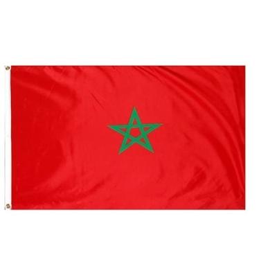 China FLY Wholesales Cheap Custom Printing 3*5ft Morocco 100% Polyester Flags for sale