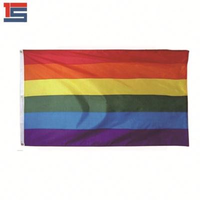 China FLY Custom Design Handheld Rainbow Flag On Sticker for sale