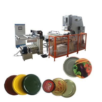 China Beverage Screw Metal Top Lid / Twist Off Metal Caps Machine / Glass Jar Caps Making Line for sale