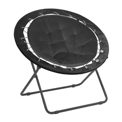 China Saucer Moon Chair Bungee Foldable Easy-Carry Adult Round Folding Chair Outdoor Indoor Elastic Rope Camping for sale