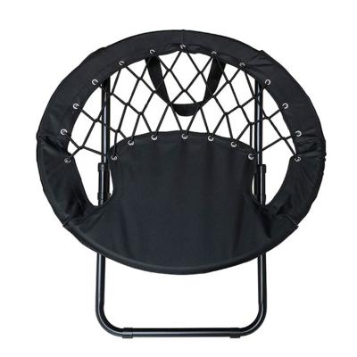 China Modern Outdoor Portable Balcony Beach Folding Lounge Moon Saucer Bungee Lazy Chair for sale