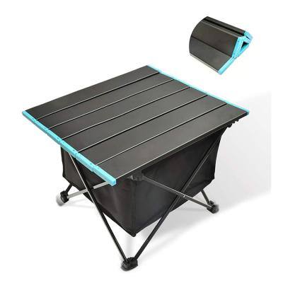 China Contemporary Outdoor Portable Aluminum Folding Camping Roll Boxed Storage Table for sale