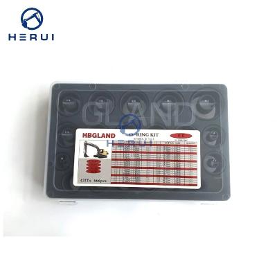 China 666 PCS EC50 EC210 EC240 EC290 O-Ring Box Rubber Repair Seal Kit for Excavator for sale