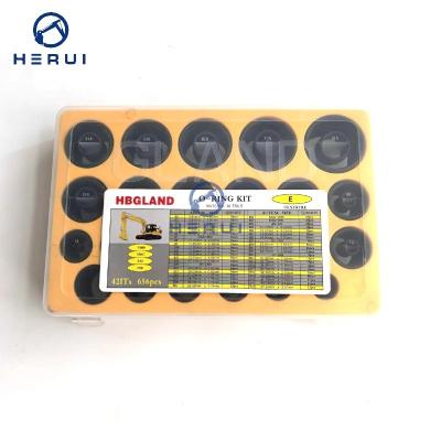 China 656 PCS 320B 320C 312 300 O-Ring Box Rubber Repair Seal Kit Excavator Hydraulic Seal for sale