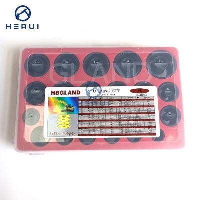 China 656 PCS Rubber Repair Seal O-Ring Box Excavator Hydraulic Seal Kit for sale