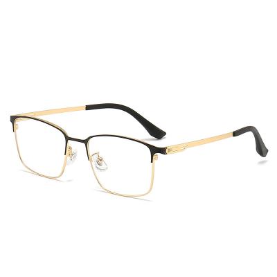 China Latest Fashional 6117 Glasses Pure Titanium Glasses Rim Glasses Frame Reading Glasses Half Frame Anti Myopia Anti Eyewear Optical Blue Light Business Men for sale