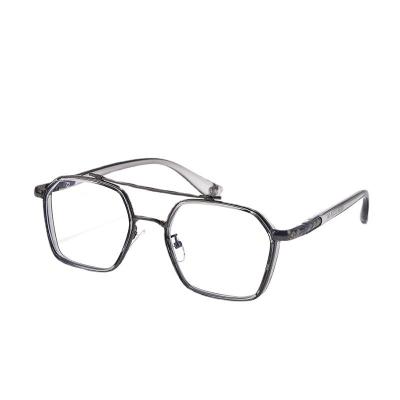 China Full Rim Frame K0039 Simple Design Eyeglasses Retro Style Metal Frame Optical Pilot Glasses With Flower Decoration for sale