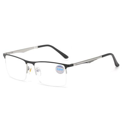 China Newest Anti Optical Glass Frame 8204 Blue Light Eyewear Metal Half Reading Frames Women Men Rectangle Spectacle Myopia Frames Optical for sale