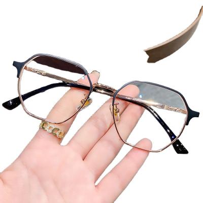 China For Reading Glasses 8260 Newest Custom Metal Anti Blue Light Polygon Eyeglass Frames Optical Glasses For Men And Women Running Eyeglasses Glasses for sale