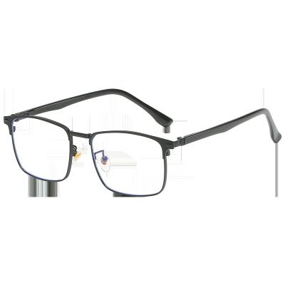 China For Reading Glasses 8222 China Manufacturer Wholesale High Quality Men Blue Light Glasses Anti Shape Metal Optical Frames Half Frame for sale