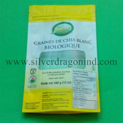 China Laminated stand up pouch with zipper for food packing for sale