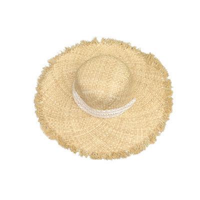 China New Summer Sunscreen Sunscreen Hat Sunscreen Hats Big Small Raffia Weave Cool Foldable Beach Straw Hat Summer Beach Women Sea Spring for sale