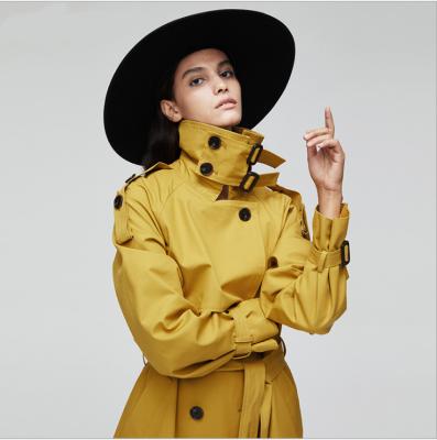 China 2021 breathable new autumn and winter anorak solid color anti-wrinkle trench coat long casual knee-length windproof cotton long-sleeved for sale