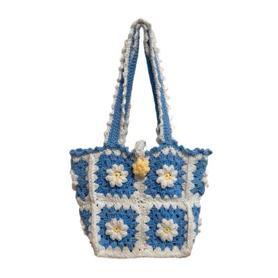 China Material wool Small Daisy The Same Bag Diy bag material crochet knitted by preppy style that succeeded on its own to send the girlfriend shoulder bag for sale