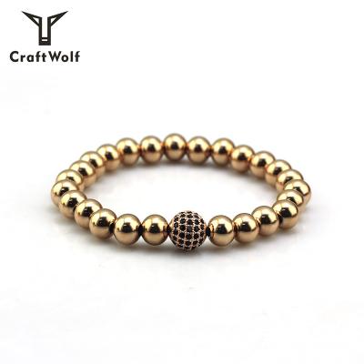 China 2019 High Quality New Arrivals Wolf Craft Jewelry Stainless Steel Bead Bracelet Custom Anti-allergic/No Rust/Handmade Bracelet for sale