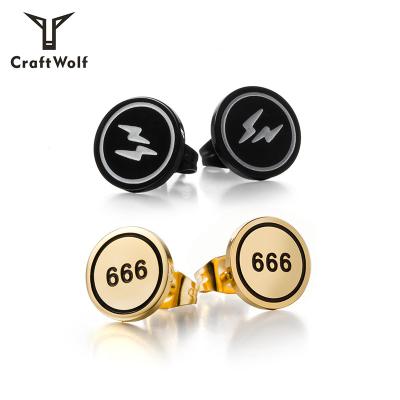 China High Quality Wolf Korean Fashion Stainless Steel Craft Jewelry Stud Earrings For Women 2019 for sale