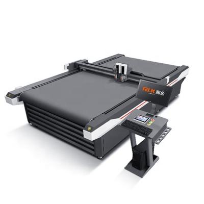 China Digital Automatic Flatbed Roll Label Labeling System Auto Feeding Cutter Cutting Plotter Garment Fabric Cutting Table for sale