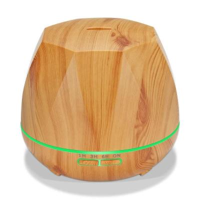 China 550ml Car Wood Grain Aromatic Ultrasonic Humidifier 7 Color Led Air Aromatherapy Diffusion Air Remote Control Timing Humidifiers for sale