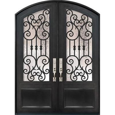 China Wrought Iron EUROPEAN Modern Door Retractable Security Entry Door AR-I054 for sale