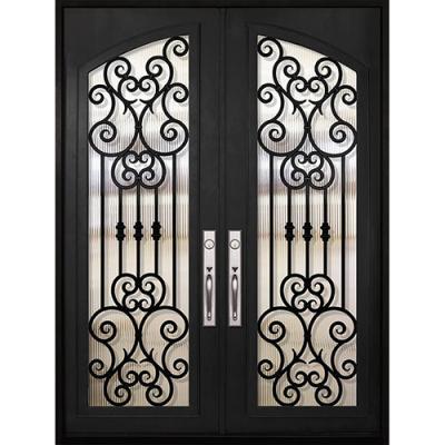 China Fancy Iron European Luxury Double Door Residential Enclosure Models Design AR-I057 for sale