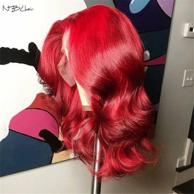 China Wholesale Price Unprocessed Virgin Piano Color High Density Body Wave Hair Lace Wigs Customized All Color Wigs for sale