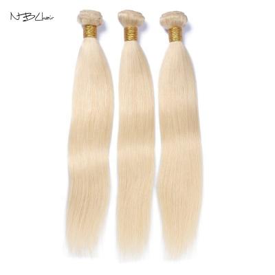 China Silky Straight Wave NBL Human Hair Blonde 613 Color 28 30 32 34 36 38 100 40 Inch Long Virgin Brazilian Straight Human Hair Weaves Free Sample for sale