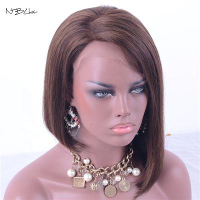 China Wholesale Highlight Straight Brown Straight Pre Plucked 13x4 Sheer Lace Front Wig Piano Pure Color Honey Blonde Human Hair Wigs for sale