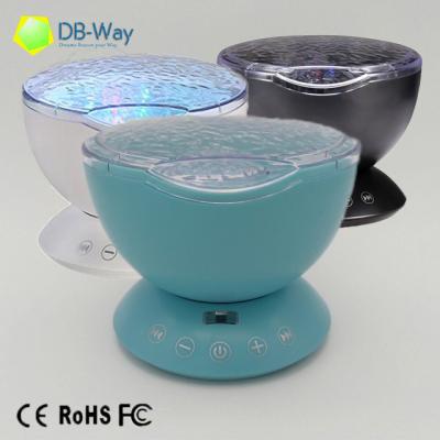 China Modern Built-in Remote Control Music Player Speaker LED Night Light Projector Surf Floodlight for sale