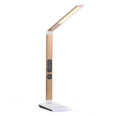 China DB-Way Modern Touch Controlled Living Table Lamp Brightness Color Light And Clock LED Display Desk Lamp for sale