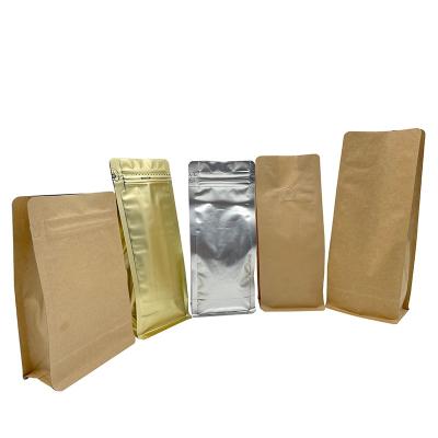 China 250G 500G 1Kg Tea Coffee Moisture Proof Custom Resealable Packaging Bags Kraft Paper Coffee Bags With Degassing Valve for sale