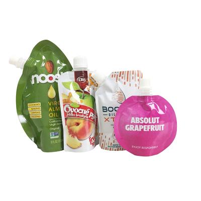 China Custom Printing Security Stand Up Spout Pouch Jelly Juice Packaging Spout Pouch Drink Packaging Bag for sale