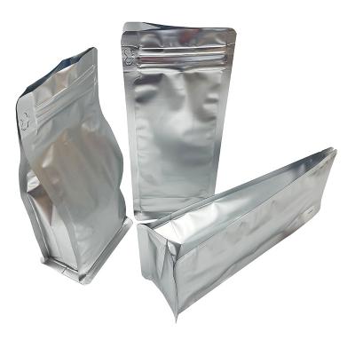 China Safety Factory Matt Metallized High Barrier Flat Stock Bottom Packaging Bag For Coffee for sale