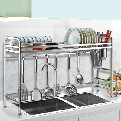 China Durable Commercial Stainless Steel Dish Racks Hanging For Hot Sale 2 Tiers Cup Drying Rack for sale