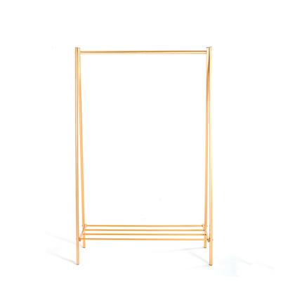 China Modern Portable Metal Gold Clothing Rack Clothes Rack Universal Hanging Clothes Rack for sale