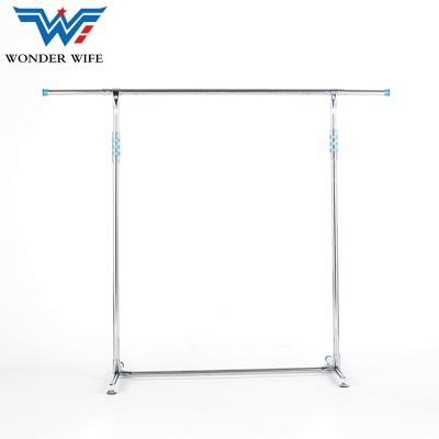 China Adjustable Length and Height Single Pole Balcony Home Cloth Drying Rack Multifunctional Garment Drying Rack Hanger for sale