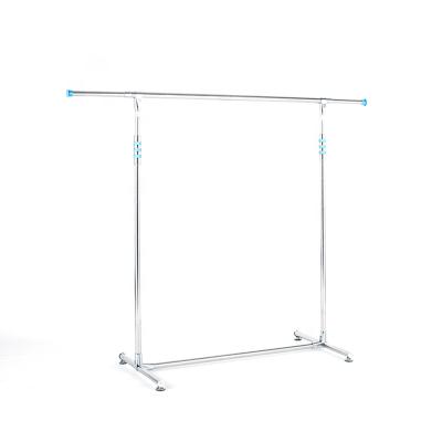 China Length and Height Adjustable Metal Extendable Bathroom Clothes Telescopic Towel Laundry Hanger Drying Rack for sale