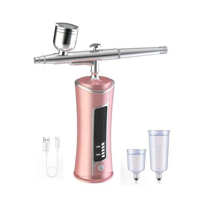 China Makeup Nail Art Barber Hobby Compressor Cake Airbrush Kit Airbrush Kit Airbrush Makeup Nail Stencil Base Stencil Base Pipe Gun Paint Machine Iwata Set Airbrush mini with compressor for sale