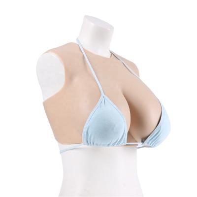 China Combination 100 Natural Feeling Crossdresser Crossdresser Medical Silicone Bookbag Breast Half Forms Low Neck Dummy Big Fake Breast H Cup Sex for sale