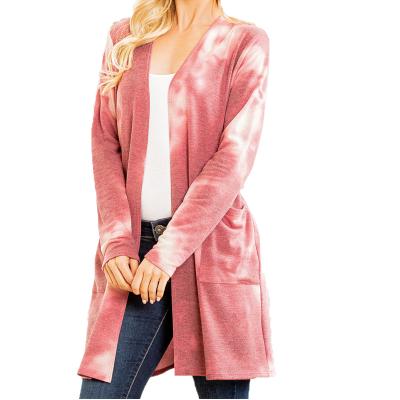 China Wholesale Anti-wrinkle Women's Front Long Sleeve Rainbow Open Cardigan for sale