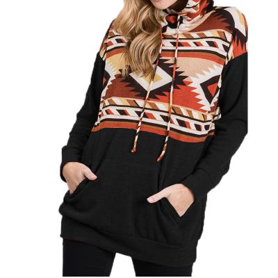 China QUICK DRY Women Long Sleeve Color Block Sweatshirts Casual Pullover Plus Size Hoodies for sale