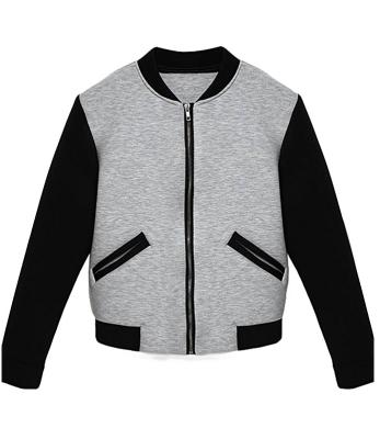 China Wholesale Breathable Women Gray Zipper Jacket Baseball Cardigan Anorak Jacket Made in China for sale