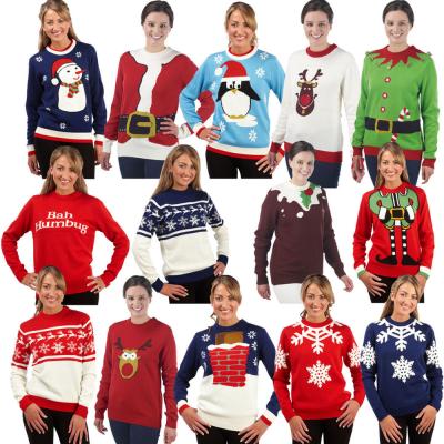 China Anti-Wrinkle Women's Christmas Jumper Novelty Knitted Xmas Jumpers Sweater for sale