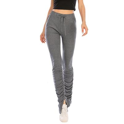 China Custom Slim Fit Anti-pilling High Waist Track Pants Stacked Sweatpants For Women for sale