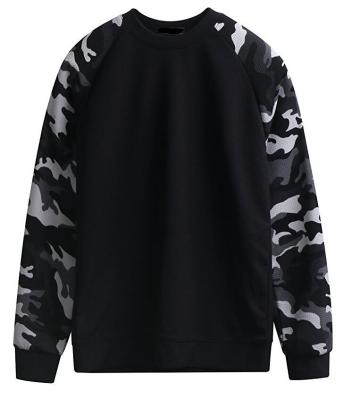 China Wholesale Anti-pilling Men's Apparel Embossed Crewneck Long Sleeve Camouflage Baseball Raglan T-Shirt With Pattern Sports Raglan Tee for sale