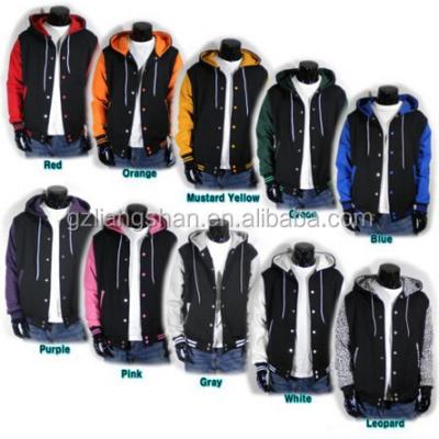 China Anti-pilling New Unisex Simple Jacket XS S M L OEM Men's and Women's Varsity Letterman Hoodie Baseball Sweatshirt Sizes XL 2XL 3XL 4XL for sale