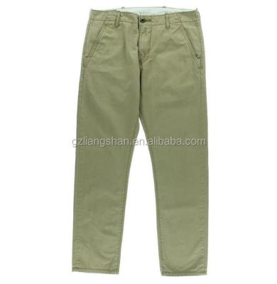 China 2015 Anti-wrinkle fashion men's pants polyester army green twill pant trousers for sale