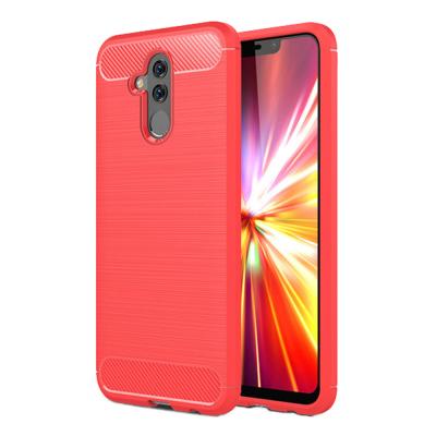 China Anti-Drop Custom Carbon Fiber TPU Soft Silicone Phone Case For Huawei Mate 20 Lite Back Cover for sale